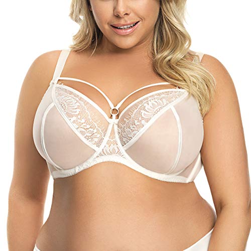 Gorsenia K496 Women's Paradise Cream Off White Wired Full Cup Bra 36L