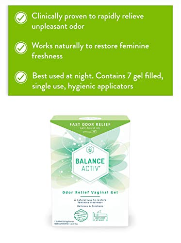 Balance Activ Odor Relief Vaginal Gel for Women Works Naturally to Rapidly Relieve Unpleasant Odor and Restore Feminine Freshness