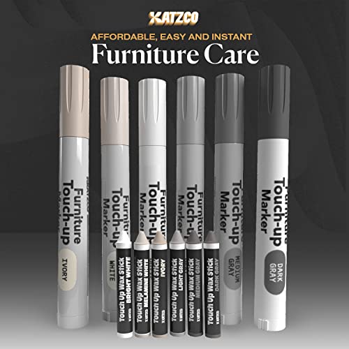Katzco Wood Furniture Repair Kit - Set of 13 Wood Markers and Wax Sticks -  Furniture Scratch Repair - Wood Floor Scratch Remover - Table and Desk  Cover-Up - Furniture Crayon for Scratch 