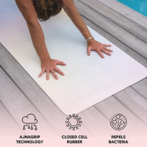Rainbow Ajna Natural Rubber Yoga Mat Decrease Impact & Strain Superior Dry Grip