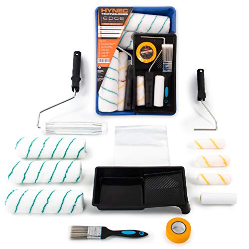 Hynec Ultimate Paint Roller Kit, Paint Kit For House Painting, Wall Painting Supplies - Includes Paint Roller, Paint Brush And Tray Set, Mini Paint Roller And Paint Brush For Walls