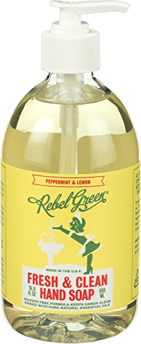 Rebel Green Hand Soap Peppermint Lemon 16.89 Oz