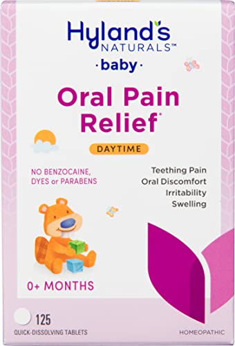 Hyland's Naturals Baby Oral Pain Relief Tablets Chamomilla Discomfort 125 Count