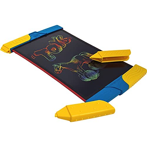 Boogie Board Scribble n’ Play Reusable Kids’ Drawing Board Includes LCD Doodle Board with Color Burst