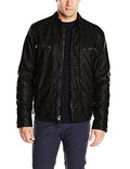 Captain Cory Mens Genuine Lambskin Leather Jacket XLarge Black