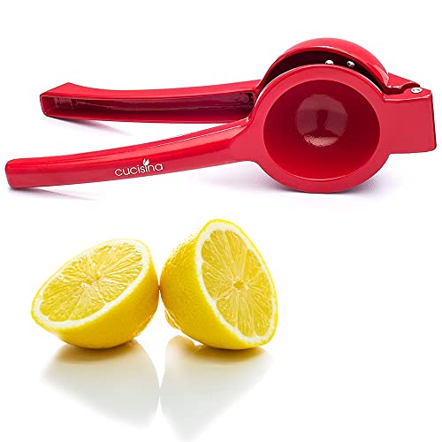 Lemon Squeezer Citrus Juicer Commercial Grade Aluminium Ergonomic Hand Red