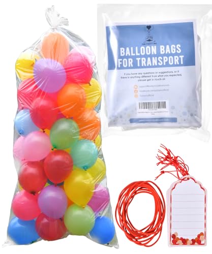 80x40 Large Balloon Bags Transport Reusable With Extra Order Tags Plastic Bags