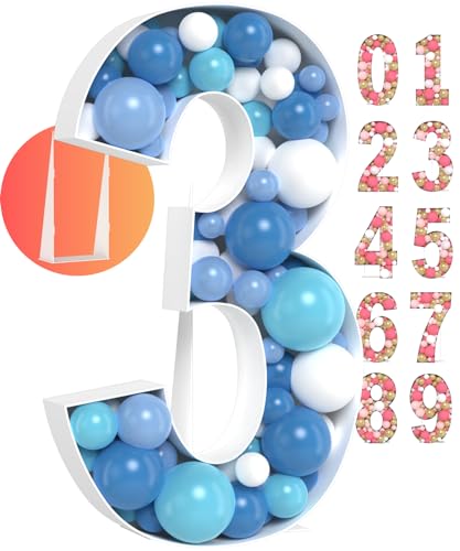The Party Inc Super Easy Assembly 3ft Large Marquee Number 3 Balloon Frame