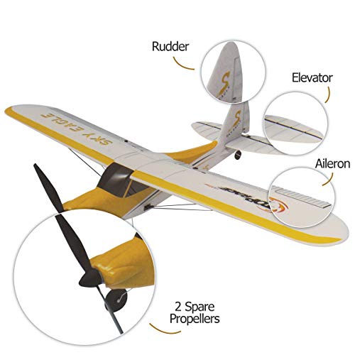 Top Race RC Plane 4 Channel Remote Control Airplane Ready to Fly RC Planes for Adults, Stunt Flying Upside Down, Easy & Ready to Fly, Great Gift Toy for Adults or Advanced Kids TR-C385