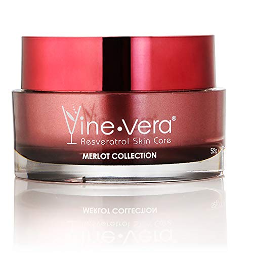Vine Vera Resveratrol Merlot Moisture Day Cream Resveratrol Skin Care Face Moisturizer - Merlot Face Cream for All Skin Types Products for Anti Aging - 52 G / 1.83 Oz