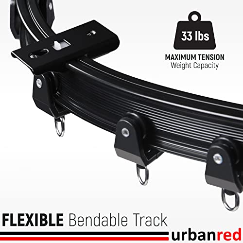 UrbanRed Bendable Ceiling Curtain Track 5 Meters 16.4FT Black