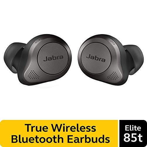 Jabra Elite 85t True Wireless Bluetooth Earbuds, Titanium Black – Advanced Noise-Cancelling Earbuds with Charging Case for Calls & Music – Wireless Earbuds with Superior Sound & Premium Comfort
