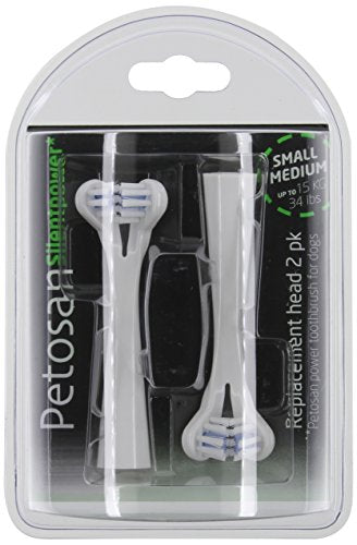 Petosan Sonic Power Replacement Heads 2 pk Sm/Med up to 34 lbs