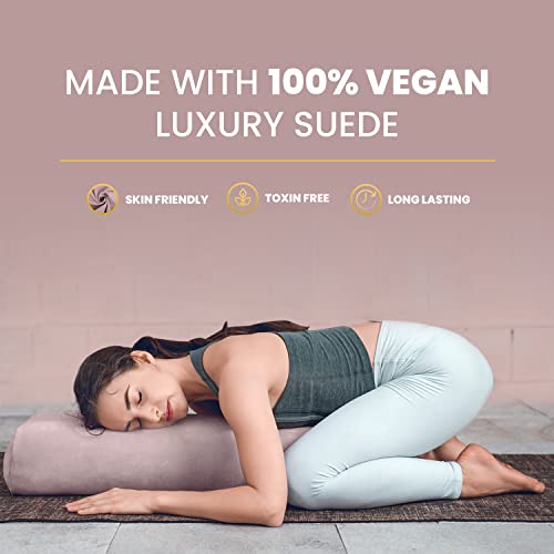 AJNA Yoga Bolster Luxurious 100% Organic Vegan Suede Rectangular Pillow Cover