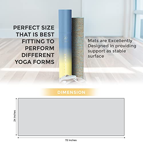 Ajna Organic Yoga Mat Large Non Slip Eco Friendly Reversible Jute 72 Inch 5mm