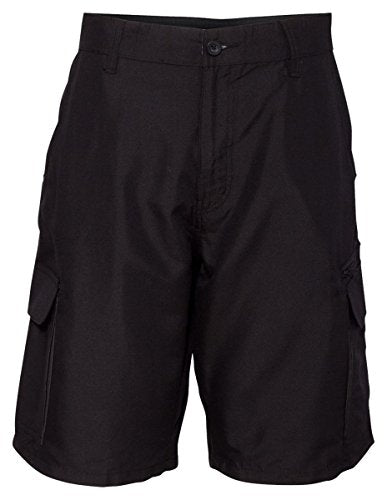 Burnside Mens Microfiber Shorts-B9803 36 Black