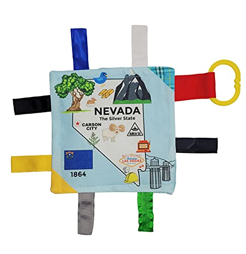 Nevada Las Vegas Baby Tag Crinkle Me Stroller Toy Lovey for Tummy Time