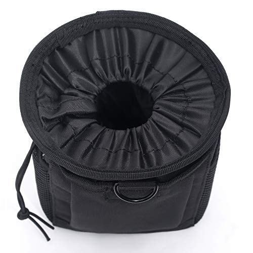 Tactical Molle Drawstring Magazine Dump Pouch, Adjustable Military Utility Belt Fanny Hip Holster Bag Outdoor Ammo Pouch (Black)