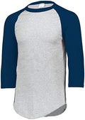 Augusta Sportswear mens Baseball Jersey 2.0 3 4 Sleeve, Athletic Heather/Navy Large US