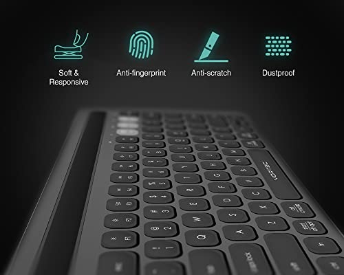 Wireless Multi Device Bluetooth Keyboard for iPhone, iPad, Samsung, Android Phone, Tablet Wireless Keyboard for Mac, Macbook Pro, iMac – Rechargeable Smartphone Keyboard Cell phone Keyboard for tablet