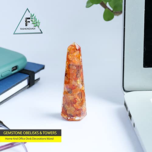 Carnelian Crystal Points Orgonite Energy Wand