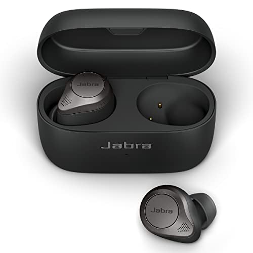 Jabra Elite 85t True Wireless Bluetooth Earbuds, Titanium Black – Advanced Noise-Cancelling Earbuds with Charging Case for Calls & Music – Wireless Earbuds with Superior Sound & Premium Comfort