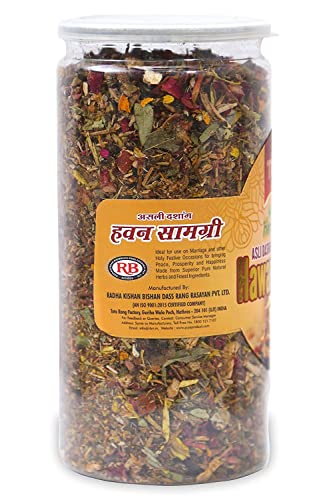 Tota Herbal Havan Samagri for Pooja - 400gm Jar 100% Natural and Pure Hawan Samagri for Hawan kund, Durga Puja, Home Pooja and Other Auspicious Occassions