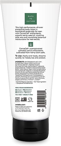 Andalou Naturals Cannacell Men Energizing Body Lotion 8.5 Ounce