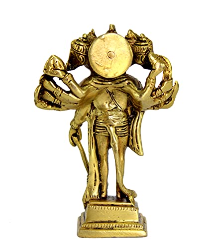 Esplanade Brass Panchmukhi Hanuman Anjaneya Pavan Statue 6.5 Inch