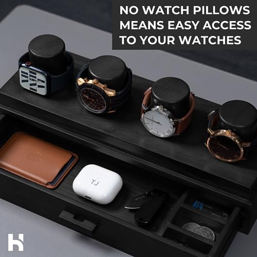 Watch Display Case Watch Holder - Watch Box Organizer for Men Watch Holder