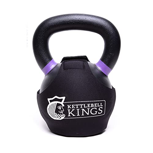 SPECIFIC TO KETTLEBELL KINGS PRODUCTS - Powder Coat Kettlebell Wrap - KG - Floor Protector Kettlebell Cover With 3mm Neoprene Sleeve for Gym or Home Fitness Kettlebell Protection (12KG)