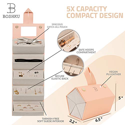 Travel Jewelry Organizer Jewelry Box Luxurious PINK