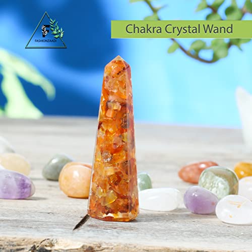 Carnelian Crystal Points Orgonite Energy Wand