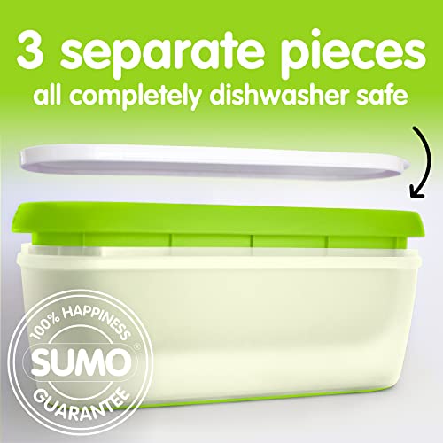 SUMO Homemade Ice Cream Containers: Insulated Tub. Dishwasher Safe. 1.5  Quart (1-Pack, Green)