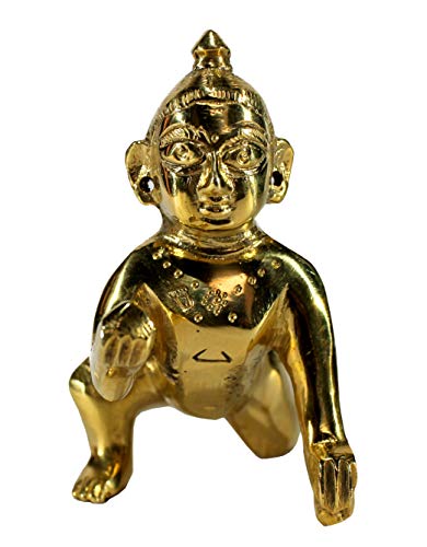 Stonkraft Esplanade Brass Baby Krishna Murti Idol Statue Sculpture