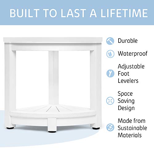 Corner Bench Shower Stool for Shaving Legs Small