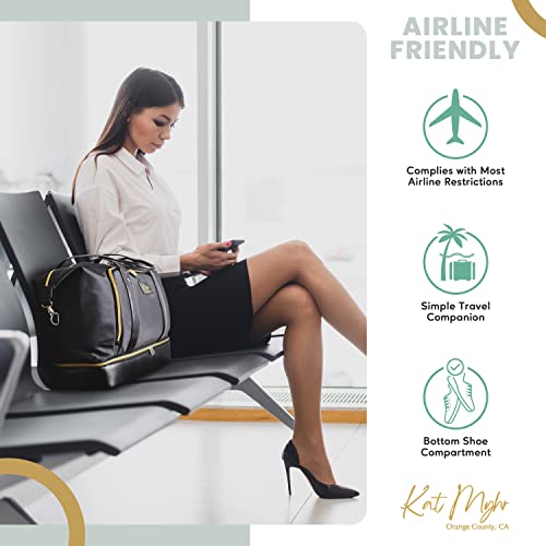 Kat Myhr Weekender Travel Bag Carry on Bag for Airplanes & Women Duffle Bag