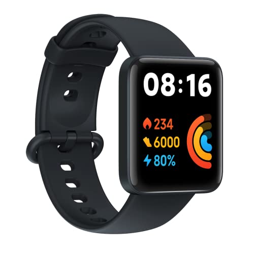 Xiaomi Redmi Watch 2 Lite, 100+ Fitness Modes, 1.55" Colorful Touch Display, 5 ATM Water Resistance, SPO₂ Measurement, 24-Hour Heart Rate Tracking, Multi-System Standalone GPS, Black