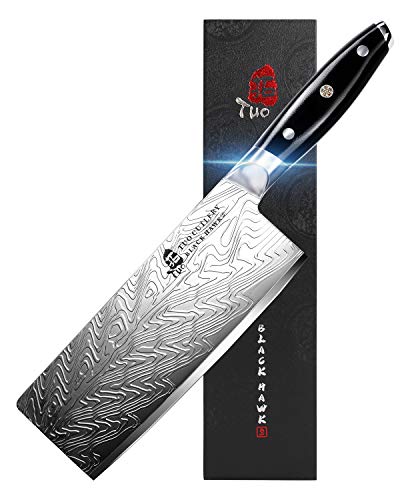 Tuo Vegetable Meat Cleaver Knife Chinese 7 Inch High Carbon Stainless Steel G10A