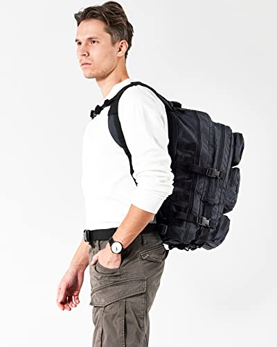 Falko Tactical Backpack - 2.4x Stronger Work and Military Backpack - Water Resistant and Heavy Duty Large Backpack (50L)(Navy)