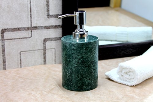 KLEO Soap Dispenser Lotion Dispenser Made of Natural Stone in Green Color