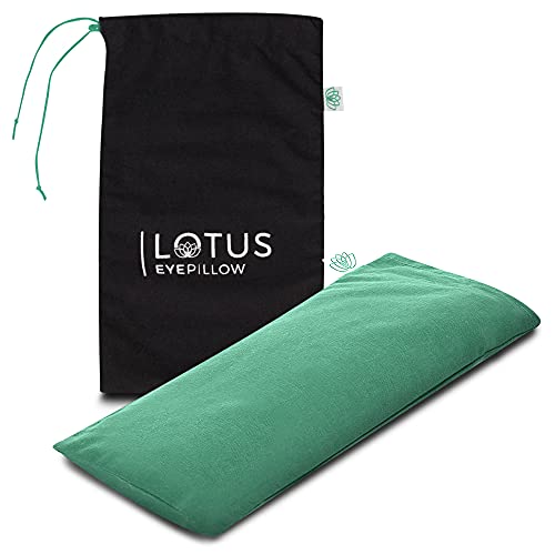 Lotus Weighted Lavender Eye Pillow Sleeping & Meditation Mask Green