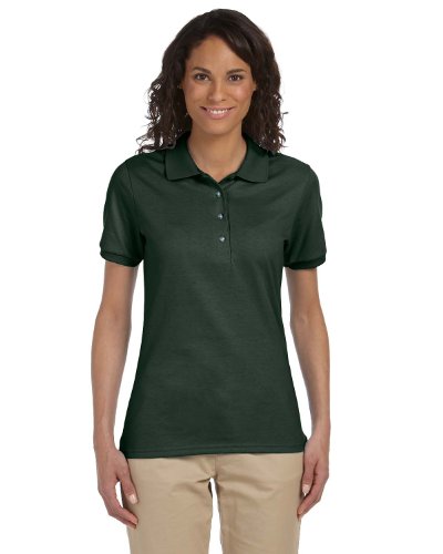 Jerzees Ladies' 5.6 oz, 50/50 Jersey Polo with SpotShield 2XL Forest Green