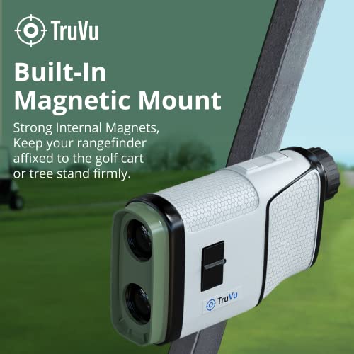 TruVu UltraMax Golf Rangefinder with Slope & Magnetic Green Lens Cap
