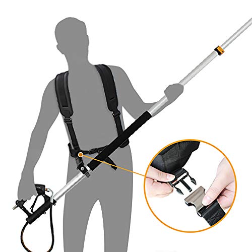 EDOU Pressure Washer Wand Belt Support - Adjustable Two-Shoulder Strap Harness for Telescoping Spray - Ideal for 18-24 ft Extension Wand