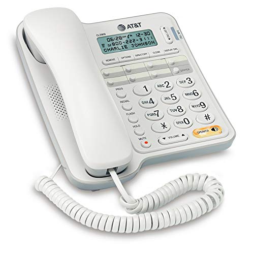 At&t Cl2909 Corded Phone With Speakerphone And Caller Id Call Waiting White