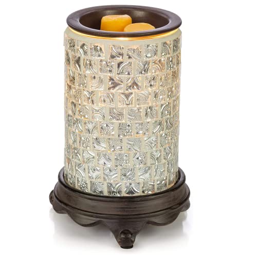 Vp Home Mosaic Glass Wax Warmer Electric Home Fragrance Night Light for Scented