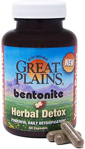Yerba Prima Bentonite Clay Plus Herbal Detox - 60 Veggie Capsules - Natural Cleansing Supplement