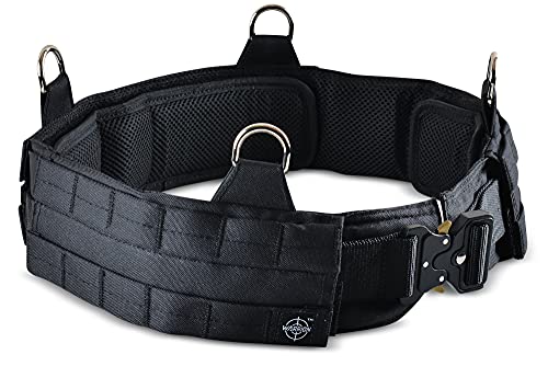 Warrion Tactical Battle Combat Belt Military Waist Belt Black 35 to 38 Inch