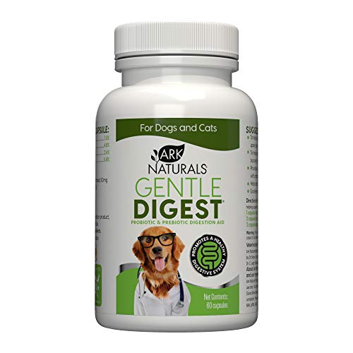 Ark Naturals Gentle Digest Capsules, Vet Recommended Dog and Cat Prebiotics and Probiotics, Digestive and Immune System Support, 60 Count